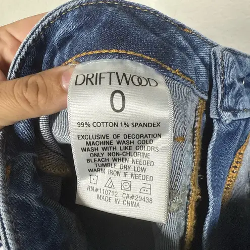 Driftwood Denim Royce Cargo Embroidered Jeans Size 0