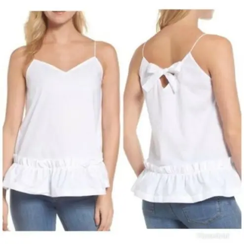 Pleione NWT Bow Back ivory Tank top size XS