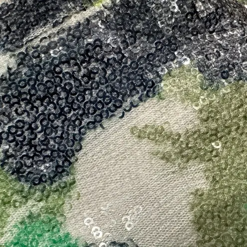 WORTH New York | Green Teal Grey Sequins Formal Fitted Pencil Skirt Size 6 S