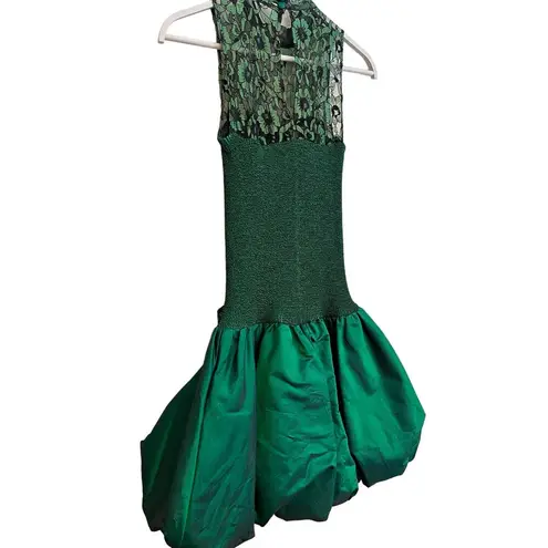 All that jazz Vintage Emerald Green Dress Size: 3 / 4 (Small) 90's 80's Prom