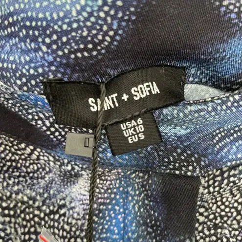 Saint & Sophia Lightweight Abstract Highrise Wide Leg Black Quiet Luxury Pants 6