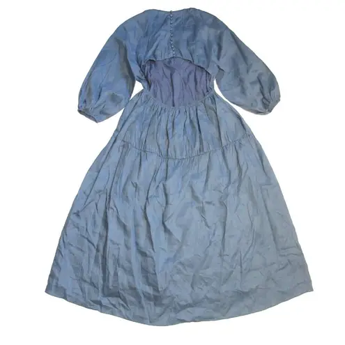 Dissh NWT Impala in Steel Linen Back Cutout Midi Dress US 10 / AU 14