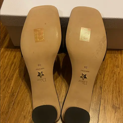 Christian Dior Dior C'EST DIOR HEELED SLIDE Black Patent Calfskin