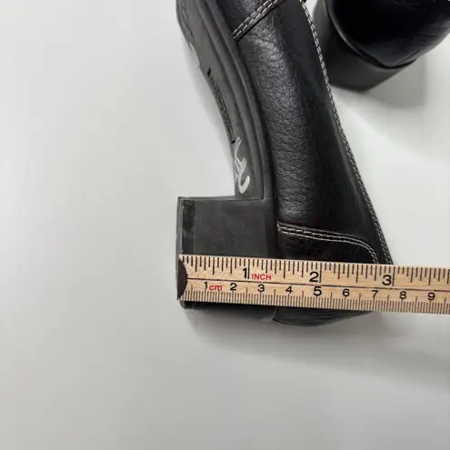 Sesto Meucci Dark Brown Pebbled Leather Square Toe Heels 90s Italy Shoes Chic 6