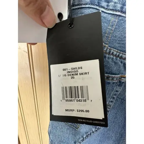 RE/DONE Levi's Denim Front Slit Maxi Skirt in Indigo Size 25 NWT $295
