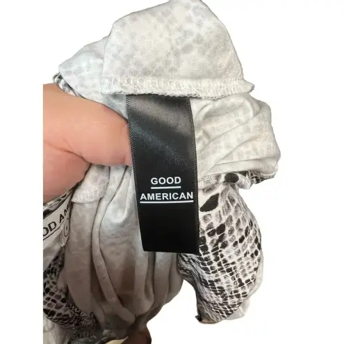 Good American  The Runaround Wrap Dress‎ Python Print Size 0 / XS