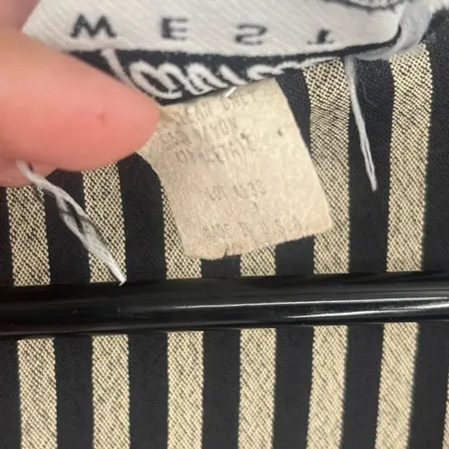 Vtg Marnie West Stripe Whimsigoth Jacket Sz L Stripe Stevie Nicks Witchy Boho 80 Black Size L