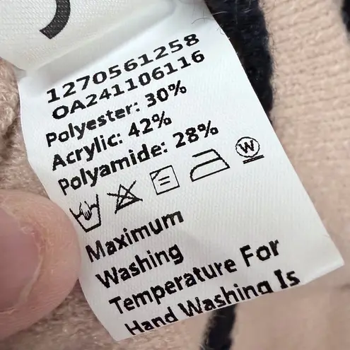 Commence NWT Commense Contrast Wave Bow Sweater Cropped Tan and Black size medium