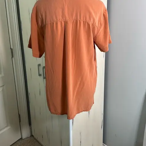 Fragile Women's Terracotta/Rust Button Down Shirt by
