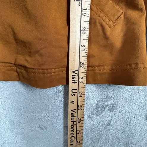 Garnet Hill Jacket Womens Organic Cotton Utility Full Zip Snap Button Brown 18