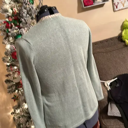 Ladies button up cardigan sweater Sz M by The Tog Shop Green Size M