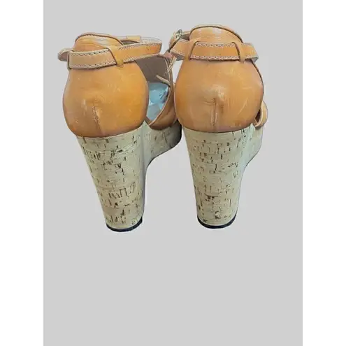 Chloé CHLOE Tan Cork Wedge Sandals