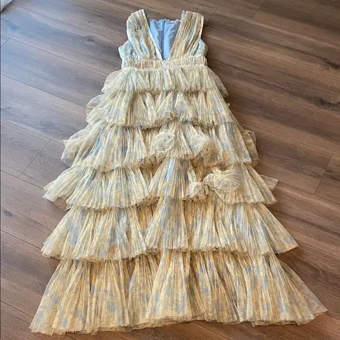 Hutch Anthropologie Plunge Neck Tulle Gown*Read*