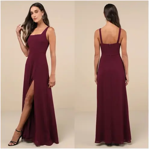 LULU’S Remarkable Arrival Plum Purple Sleeveless Maxi Dress Size L