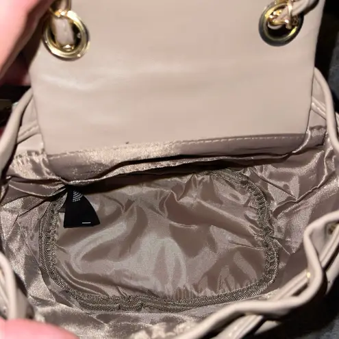 Badgley Mischka Mini Backpack Quilted Blush Gold Tone New With Tags