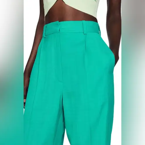 Sandro Mix It Collection Bernard Straight Leg Pleated Pants Nwt Sz 34 (2 US)