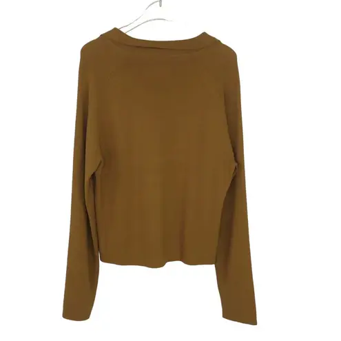 90s Lord & Taylor Mustard Tan Brown Collared Retro V