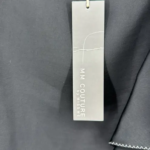 MM Couture Elegant Black Ruffle Sleeve Dress party HOCO L Miss Me metallic