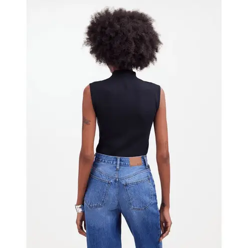 Madewell  Funnelneck Cropped Muscle Tee Black Size M NWT