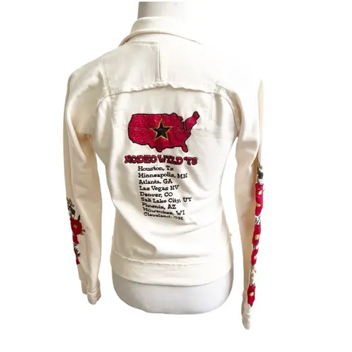 Johnny Was Los Angeles Rodeo Wild Tour 78” Zip Up Sweatshirt Size Small Western