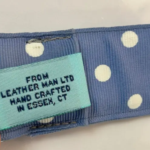 Eliza B Belt Polka Dot Blue White D Ring Small