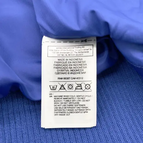 Stella McCartney Adidas Womens Puffer Coat Large Retro Sporty Ski Cozy Street Blue