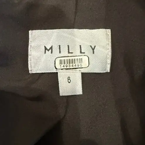 Milly Inez Faux Leather Blazer in Brown, Size US 6