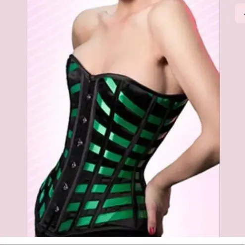 Green Black Festival Corset Sexy Festival New Size L