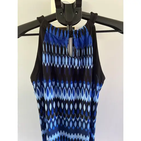 Apt. 9  Women's Blue Black‎ Design Halter Top above knee Dress  size medium
