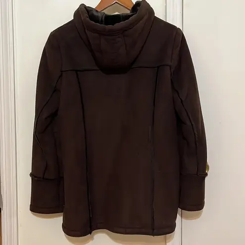 1 Madison Brown Faux Fur Coat with Hood