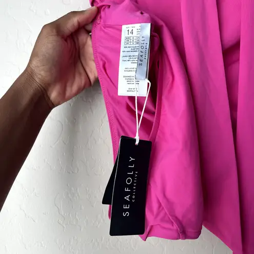 Seafolly NEW Collective Hot Pink Halter Bandeau One Piece Swimsuit Size 10 - Image 10