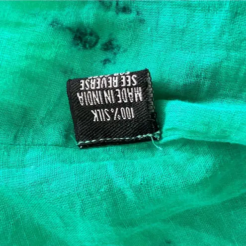 Karina Grimaldi Pink and Teal Tye Dye Short Sleeve Silk Dress