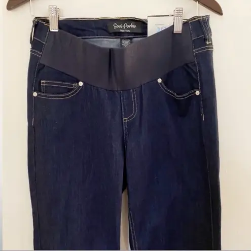 Savi Parker Maternity Jeans Size 29 NEW Dark Blue Wash Low Panel Stretch Waist