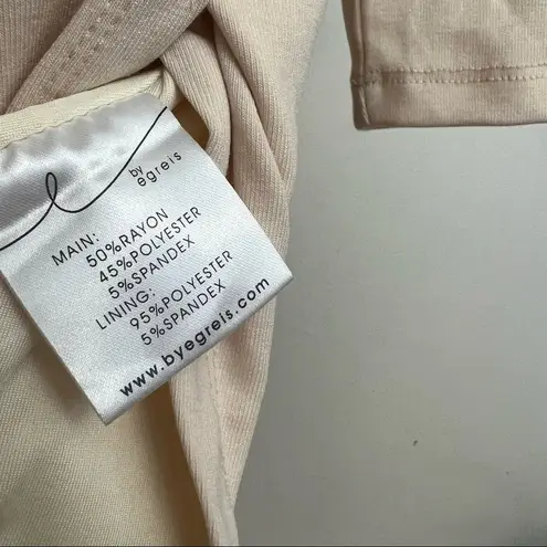 Egreis Brand By Egreis NWT Audrina Cream Fit Flare Long Sleeve Midi Dress Small