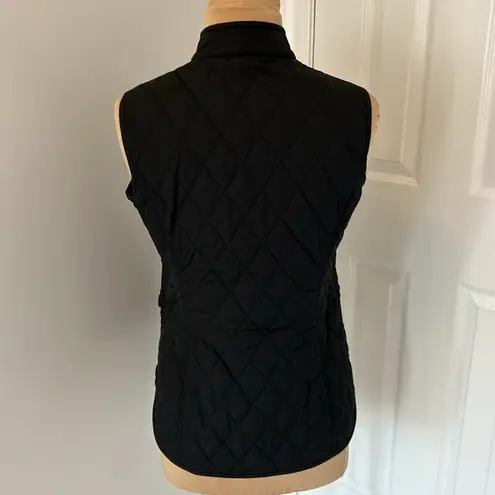 J. McLaughlin  Black Quilted Full Zip Vest