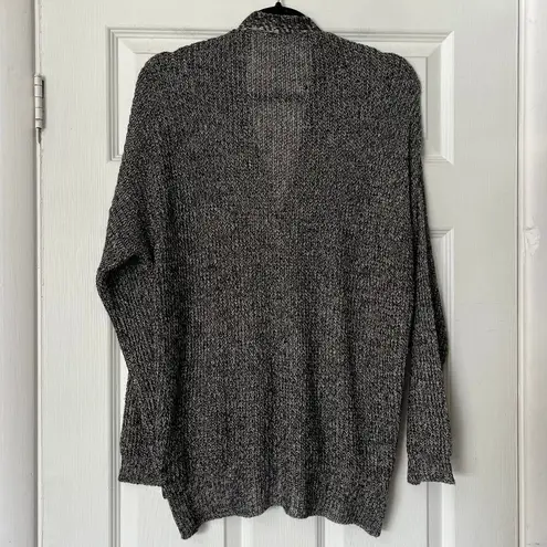 None Marled Loose Knit Linen Blend Cardigan - Size M