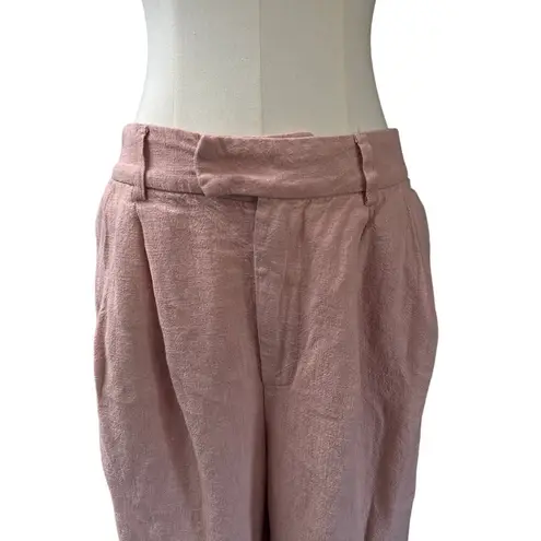 Women’s En Saison Salmon 100% Cotton Pants Sz M Pink Size M