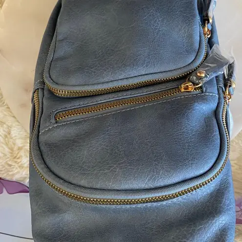 NWT SUGU Jordan Vegan Leather Crossbody Sling Bag Blue