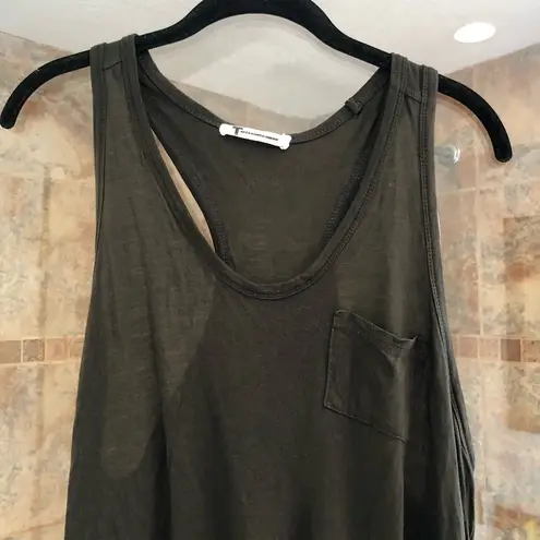 T by Alexander Wang Pocket Tank Green - Image 2