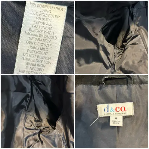 Vintage Black 100% Suede Leather Knee