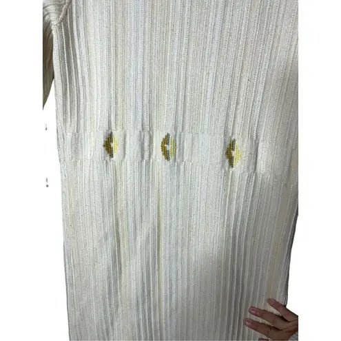 Vintage Cream Chunky Knit Long Duster Cardigan Size undefined