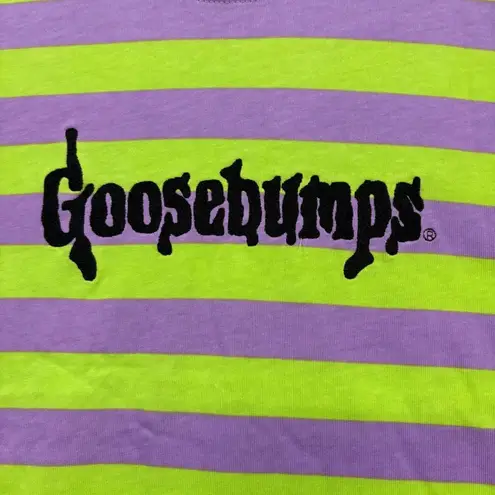 DumbGood x Goosebumps Logo Stripped Oversized Tee XL