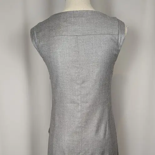 Theory  Sleeveless Wool Blend Sheath Dress Gray Size 4