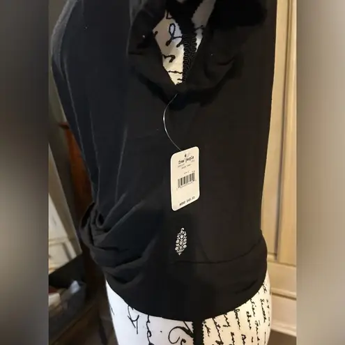 Free People Run In The Sun Solid Tee Black Size L