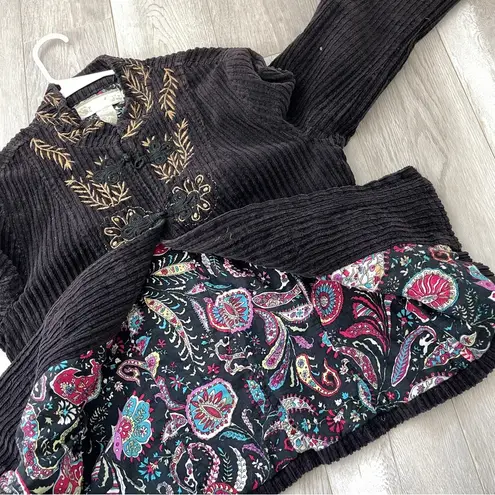 Mur Mur Blazer Corduroy Embroidered Jacket Purple (large) vintage regal asian