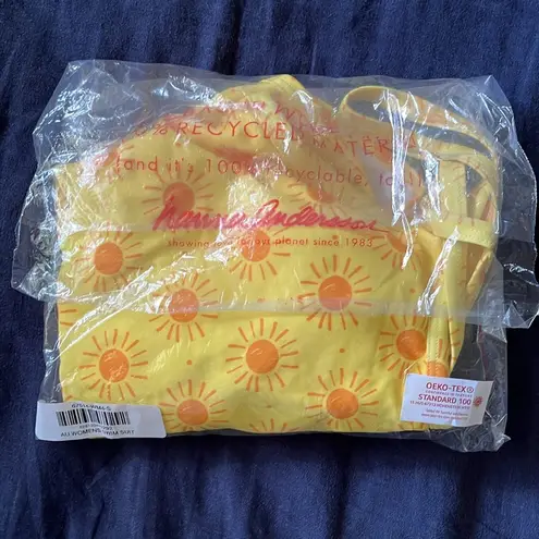 Hanna Andersson women’s one piece swimsuit in sunny yellow “Sunshine Day” print