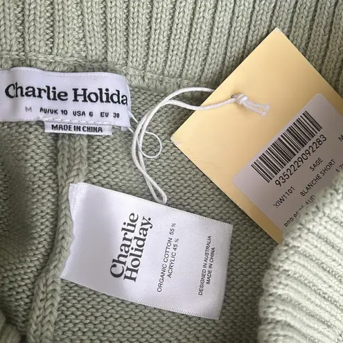 Charlie Holiday SAGE Blanche High-Waist Shorts, Size M New w/Tag $79