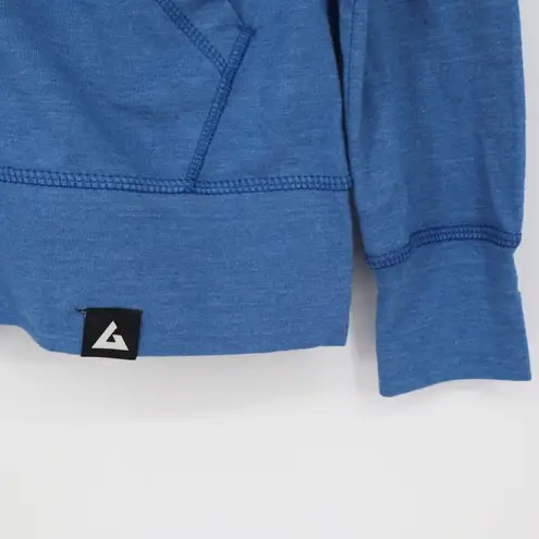 American Giant Women's Lightweight Full Zip Made In USA Size XS Blue