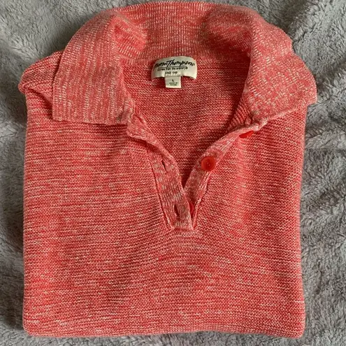 Norm Thompson knit linen/cotton short sleeve sweater