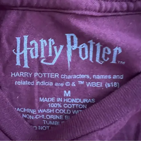 Warner Bros. Harry Potter Gryffindor Quidditch Maroon Gold Tee Size Medium Purple